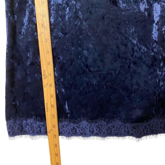 No Boundaries Y2K Velvet Cami Tank Top M Babydoll Lace Trim Fairy Whimsigoth - Picture 3 of 4